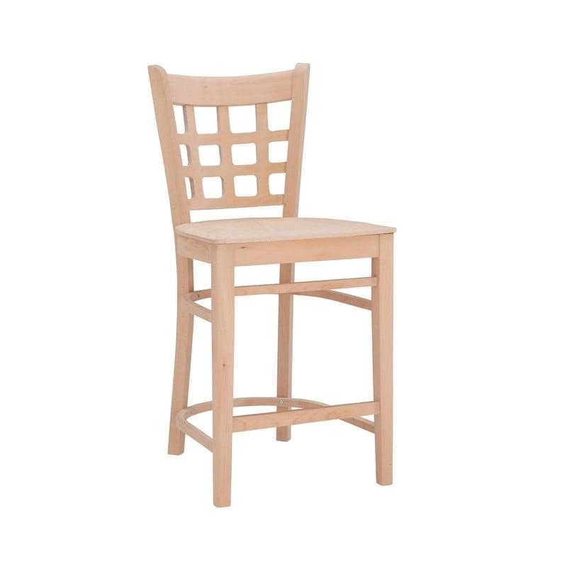 Modern Upholstered Counter Stool Set of 2 with Metal Legs for Kitchen Bar