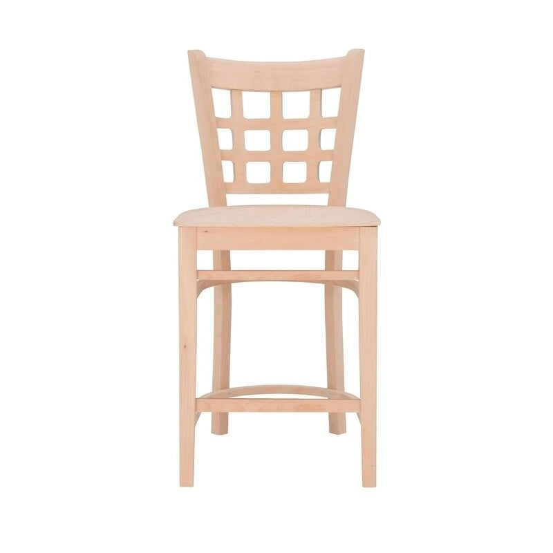 Modern Upholstered Counter Stool Set of 2 with Metal Legs for Kitchen Bar