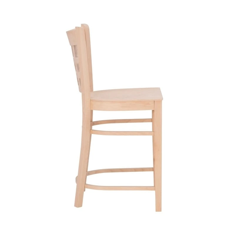 Modern Upholstered Counter Stool Set of 2 with Metal Legs for Kitchen Bar