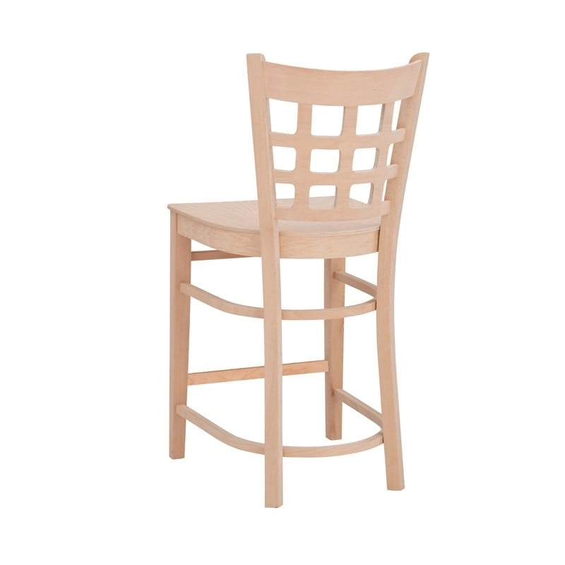 Modern Upholstered Counter Stool Set of 2 with Metal Legs for Kitchen Bar