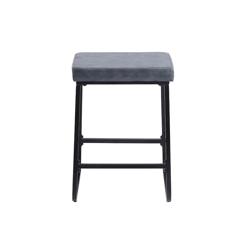 Selma Counter Stools Set of 2, PU Leather, Iron Legs