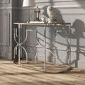 Moderner Sofatisch im Chrom- und Gold-Stil mit offener Ablage
