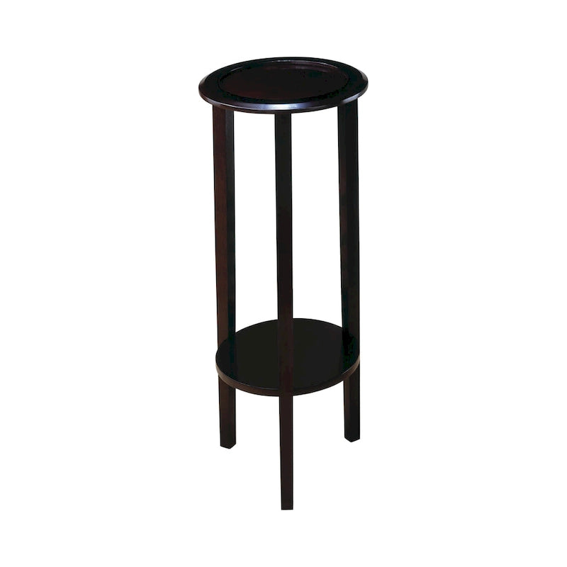 Espresso Finish Round Accent Side Table for Living Room and Bedroom