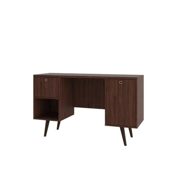 1-Drawer Wood Mid Century Office Desk