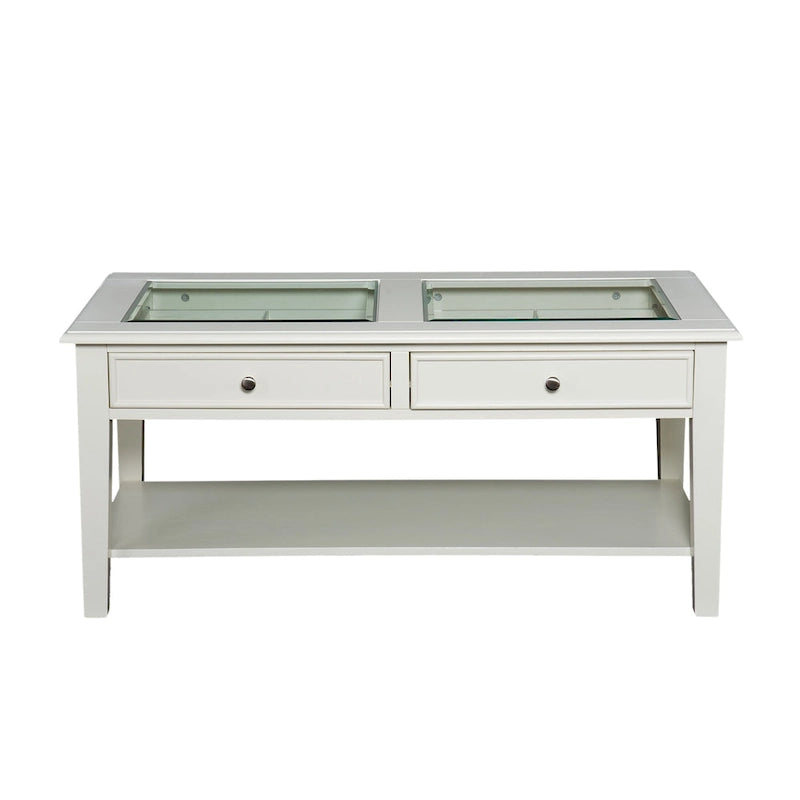 Transitional Display Coffee Table with Storage