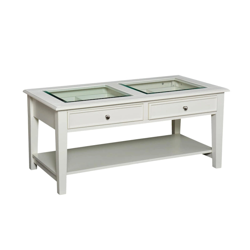 Transitional Display Coffee Table with Storage