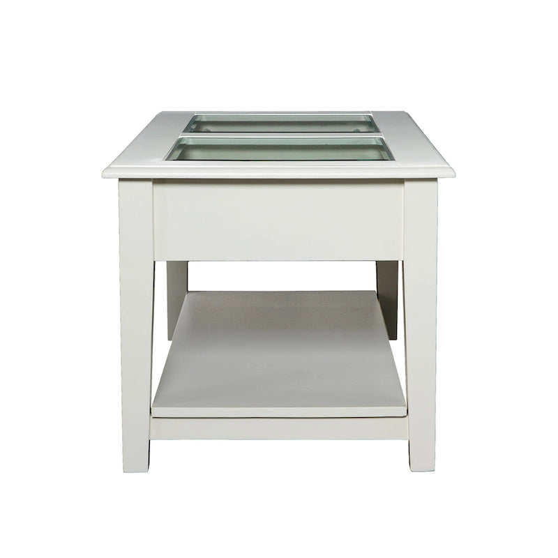 Transitional Display Coffee Table with Storage