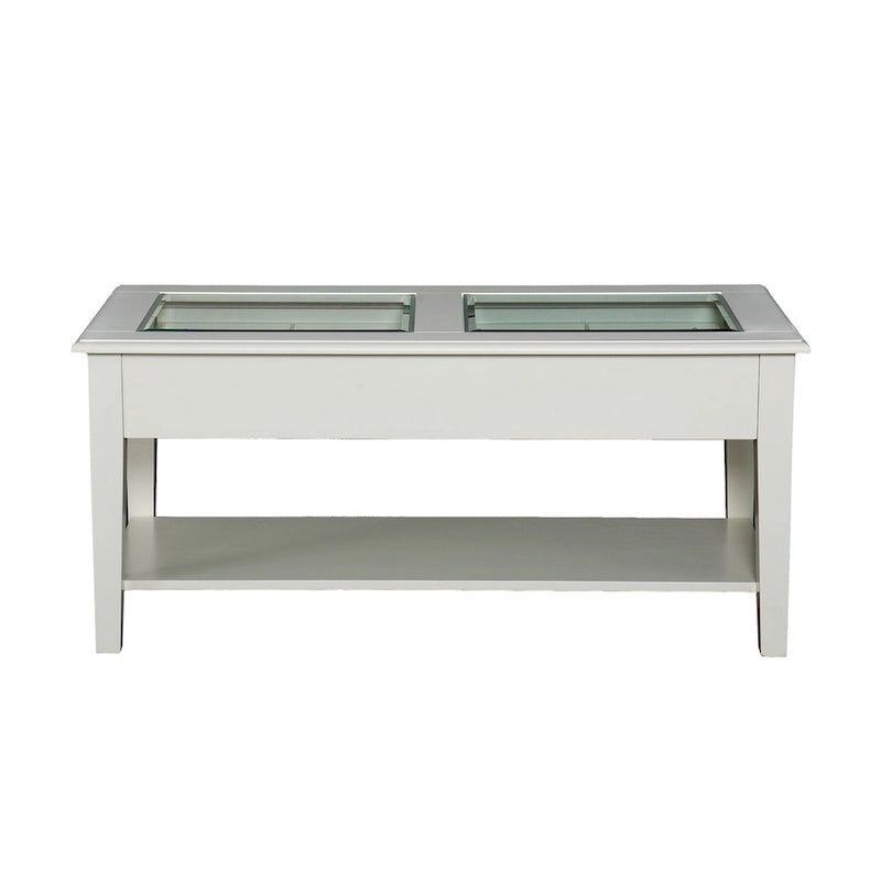 Transitional Display Coffee Table with Storage