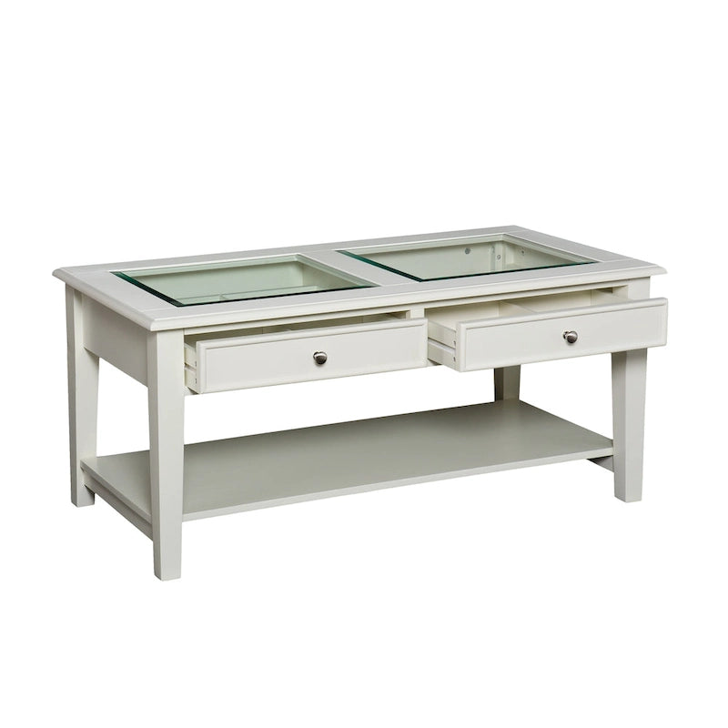 Transitional Display Coffee Table with Storage
