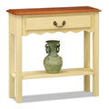 Off White Solid Wood Console Table for Entryway and Living Room