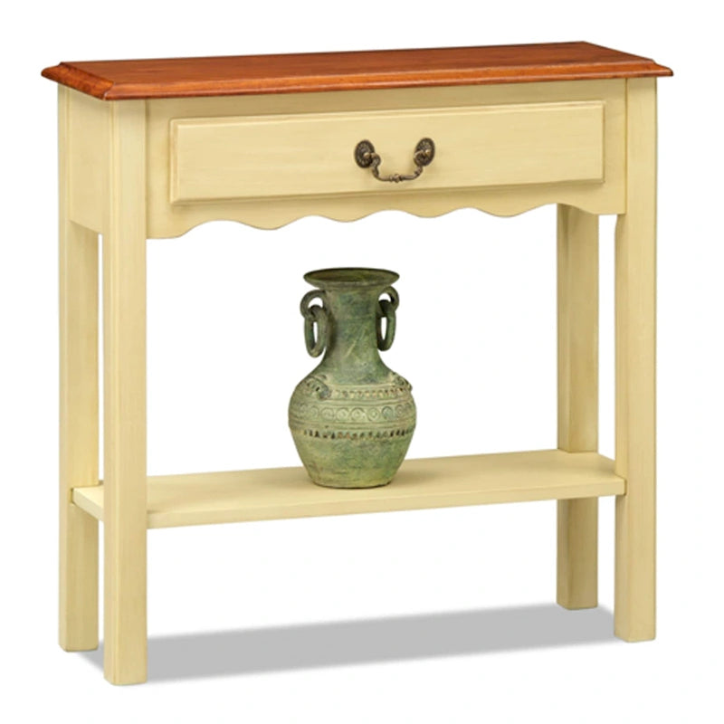 Off White Solid Wood Console Table for Entryway and Living Room