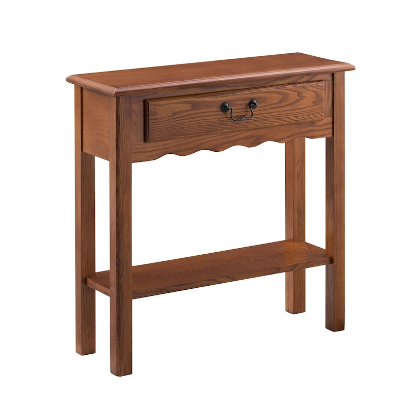 Off White Solid Wood Console Table for Entryway and Living Room