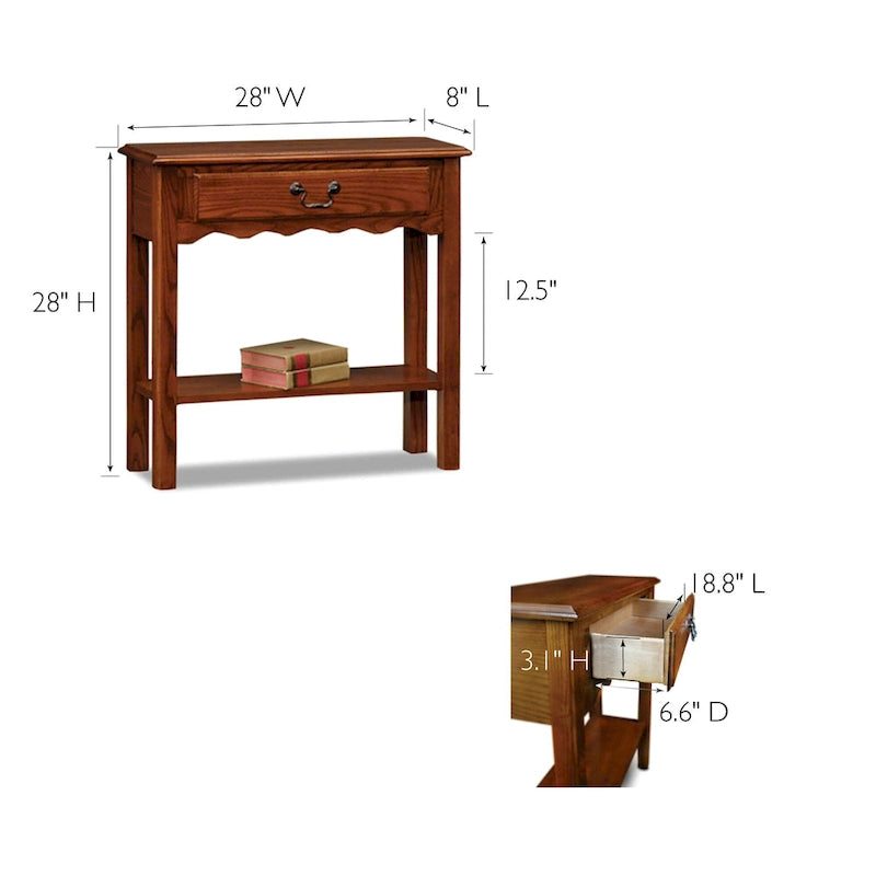 Off White Solid Wood Console Table for Entryway and Living Room