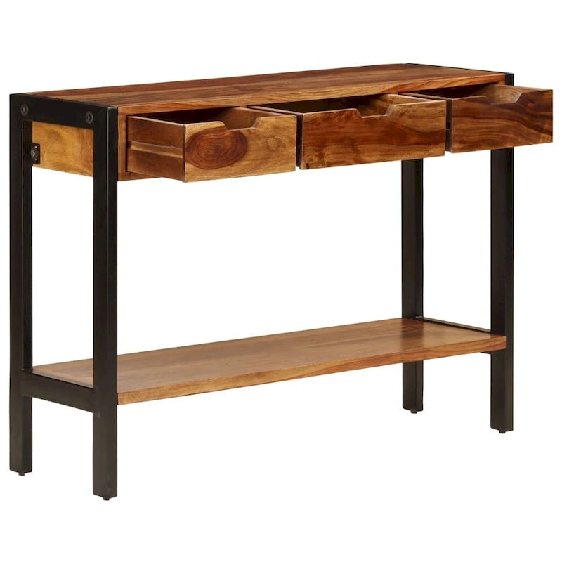 Sideboard with 3 Drawers 43.3x13.8x29.5 Solid Sheesham Wood