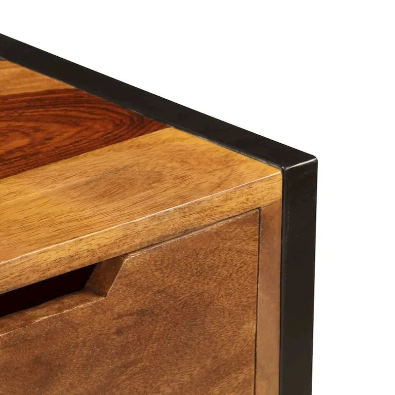 Sideboard with 3 Drawers 43.3x13.8x29.5 Solid Sheesham Wood