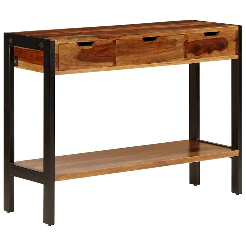 Sideboard with 3 Drawers 43.3x13.8x29.5 Solid Sheesham Wood