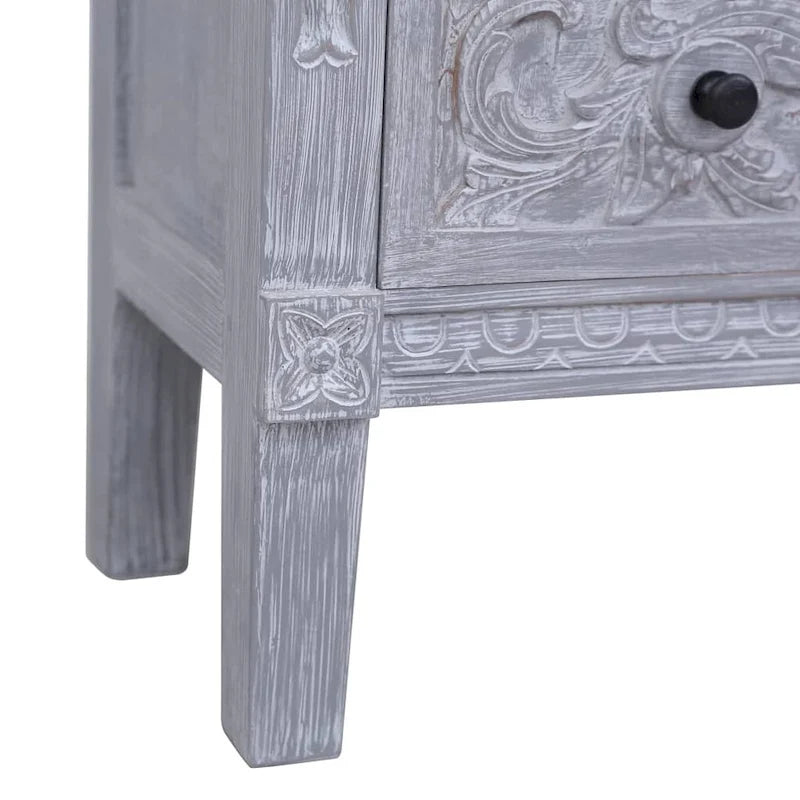 Sideboard with 2 Drawers 35.4x11.8x23.6 Solid Mahogany Wood
