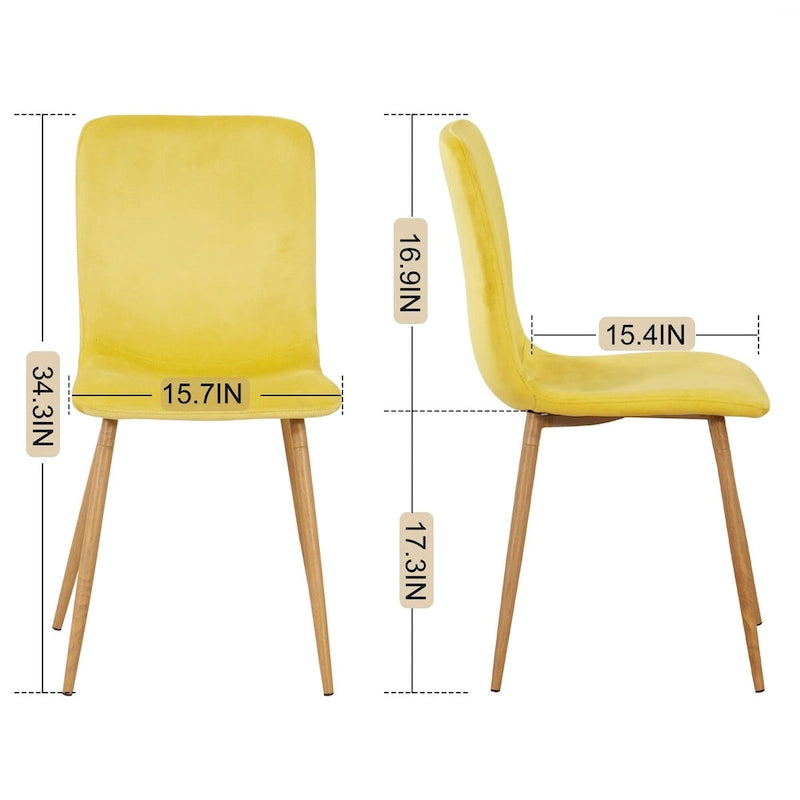 Modern Dining Chair, Mid Century Upholstered Armless Chair for Living Dining Room