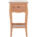 Modern Wood End Table with Open Shelf for Living Room - 16Wx14Dx30H