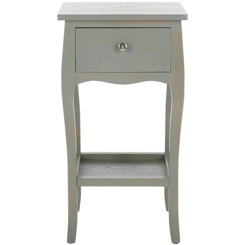 Modern Wood End Table with Open Shelf for Living Room - 16Wx14Dx30H