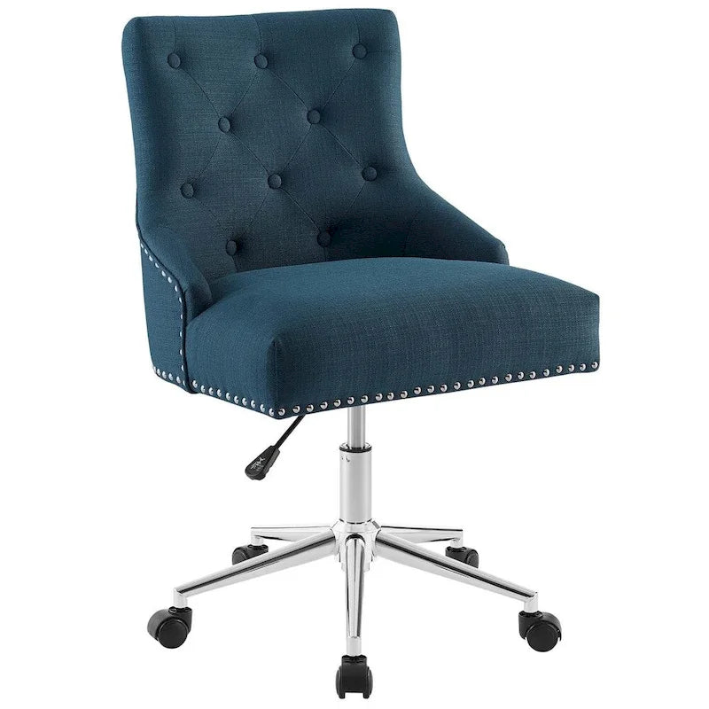 Lagefors Tufted Swivel Upholstered Fabric Office Chair