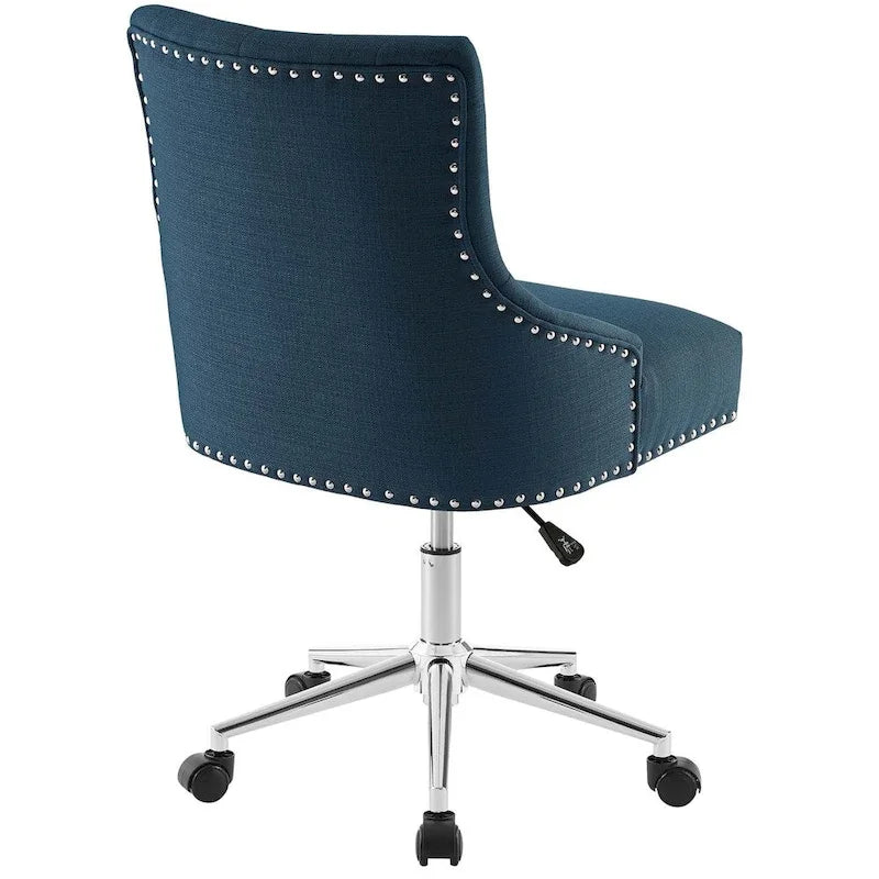 Lagefors Tufted Swivel Upholstered Fabric Office Chair