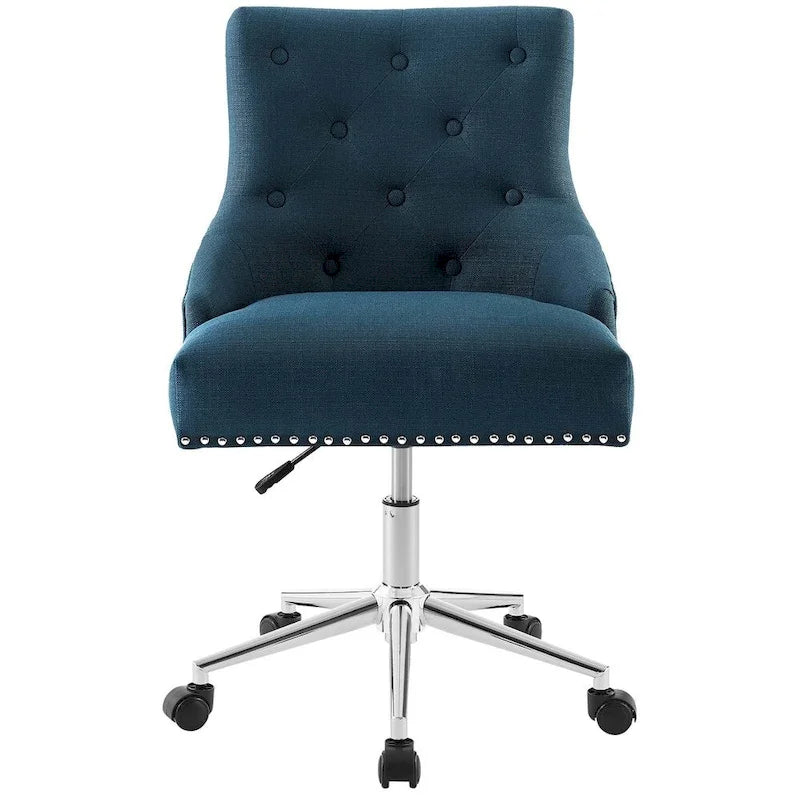 Lagefors Tufted Swivel Upholstered Fabric Office Chair