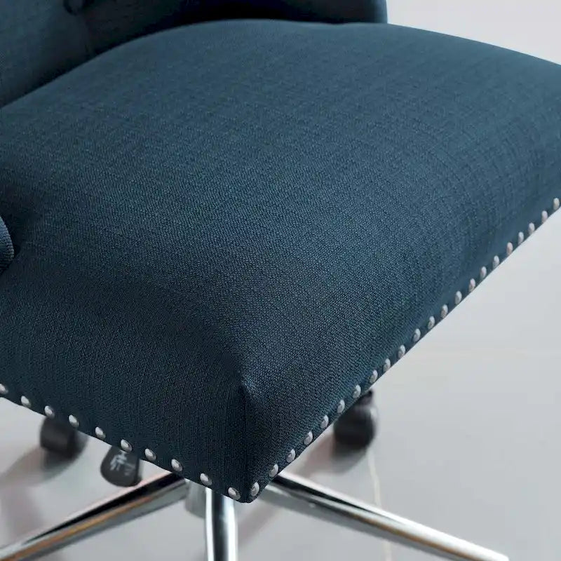 Lagefors Tufted Swivel Upholstered Fabric Office Chair