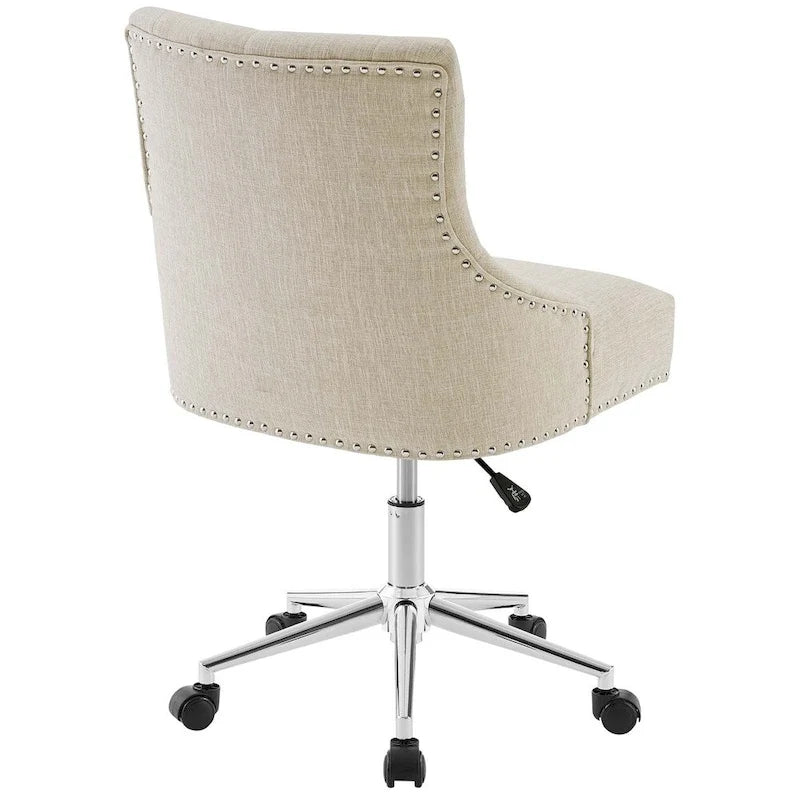 Lagefors Tufted Swivel Upholstered Fabric Office Chair