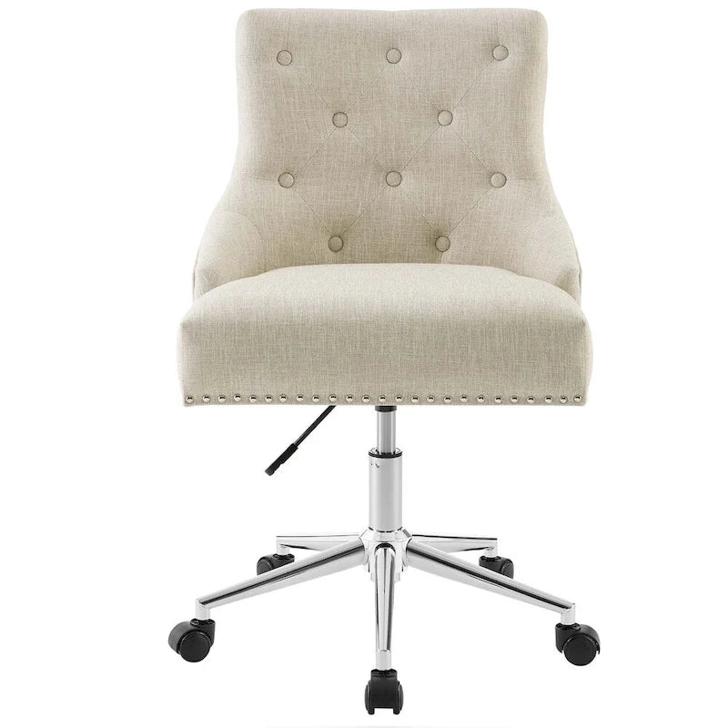 Lagefors Tufted Swivel Upholstered Fabric Office Chair