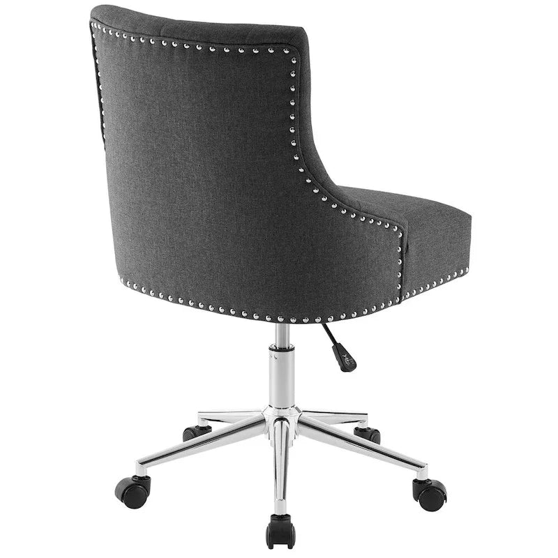 Lagefors Tufted Swivel Upholstered Fabric Office Chair