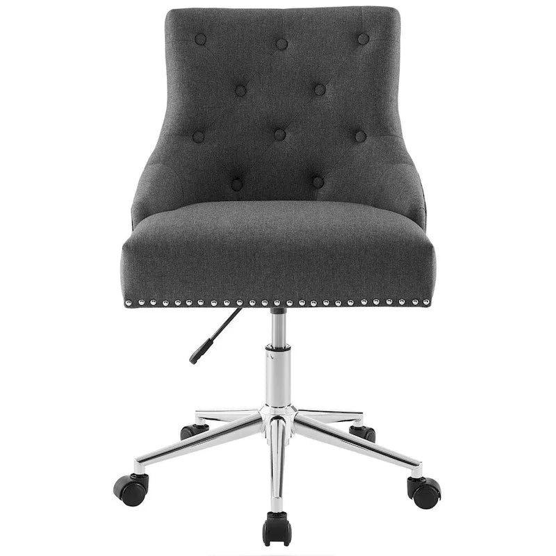 Lagefors Tufted Swivel Upholstered Fabric Office Chair