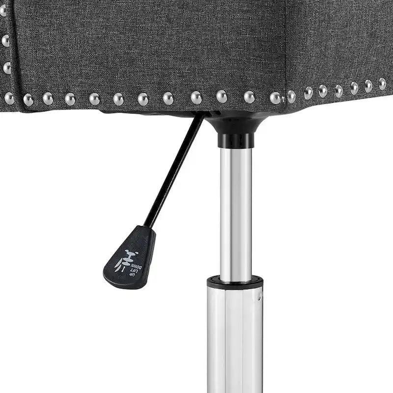Lagefors Tufted Swivel Upholstered Fabric Office Chair