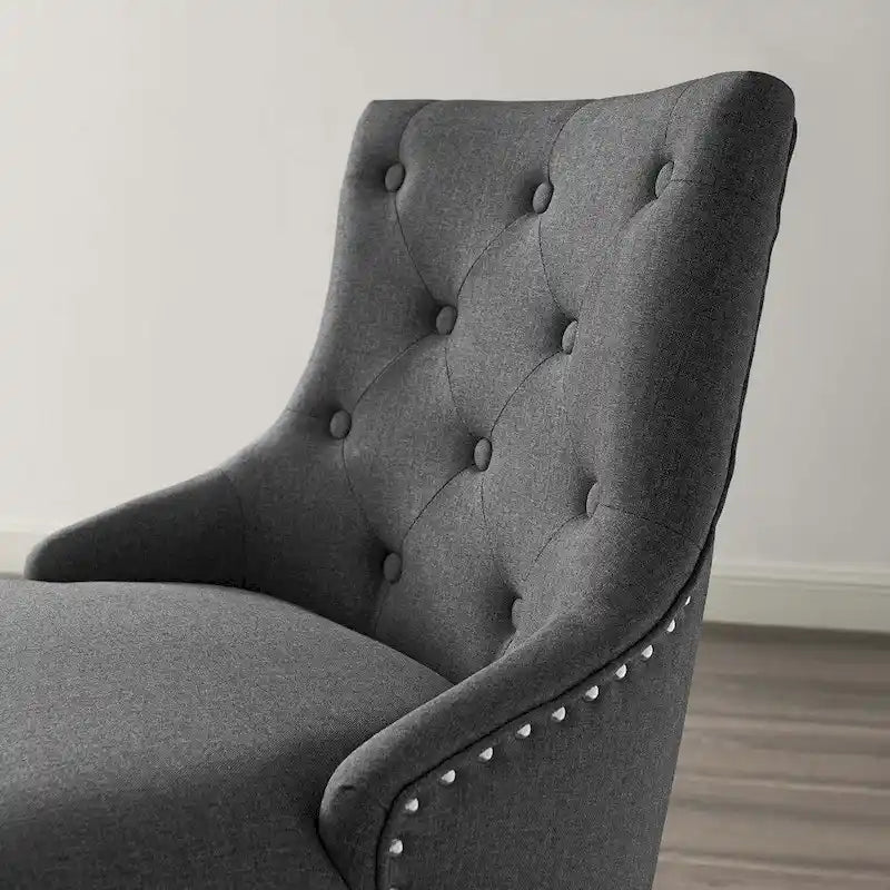 Lagefors Tufted Swivel Upholstered Fabric Office Chair