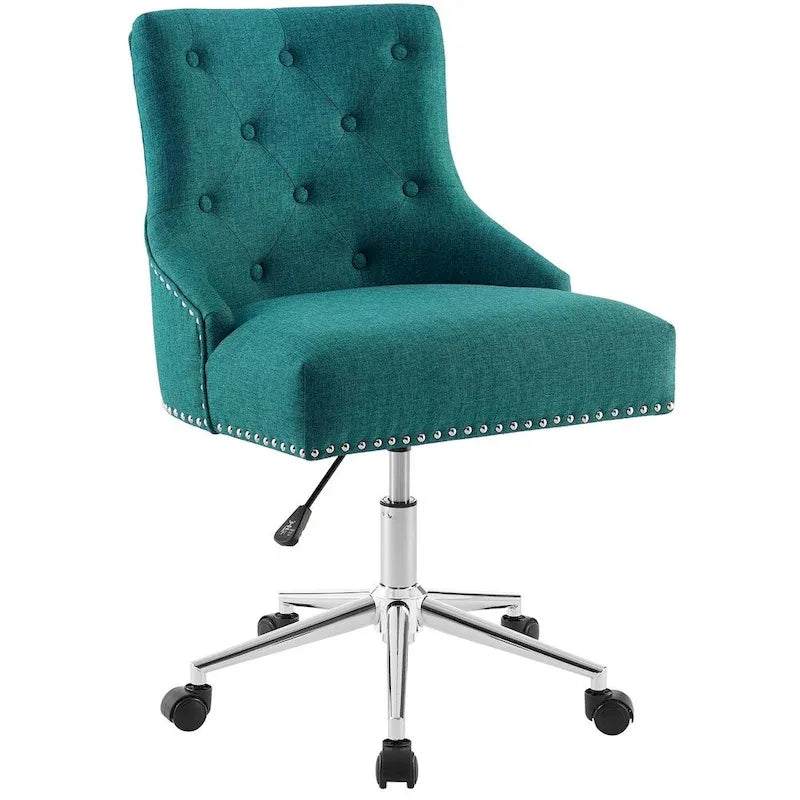 Lagefors Tufted Swivel Upholstered Fabric Office Chair